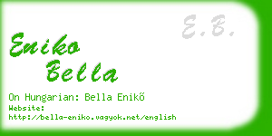 eniko bella business card